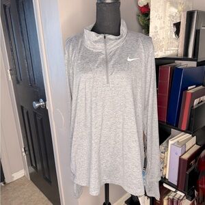 #339   Nike 3/4 zip grey jacket size 1x